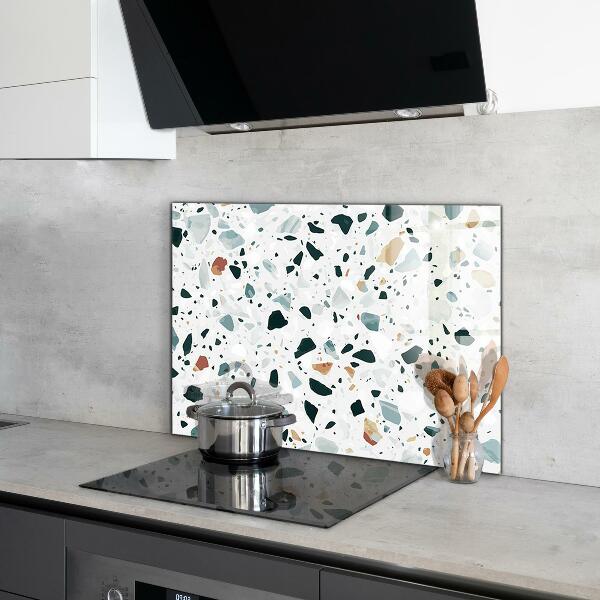 Skleněný panel Gray quartz terrazzo textura