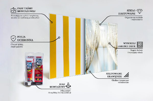 Skleněný panel Pampeliška pampeliška ve větru