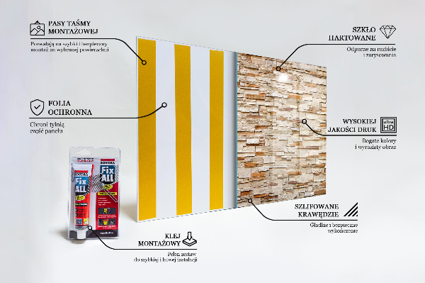 Skleněné obklady do kuchyně Přírodní kamenná zeď