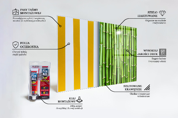 Skleněný panel Asijský bambus