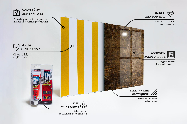 Kuchyňský skleněný panel Tmavé dubové dřevo