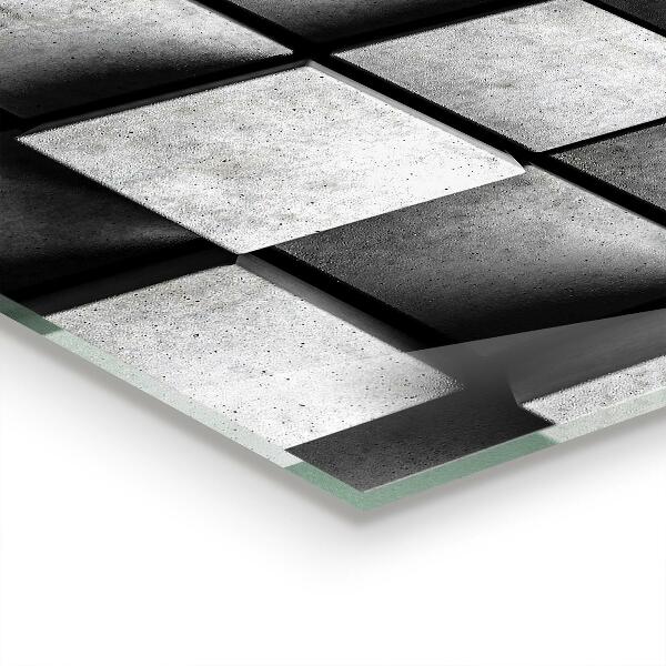 Skleněný panel Kostky geometrický vzor