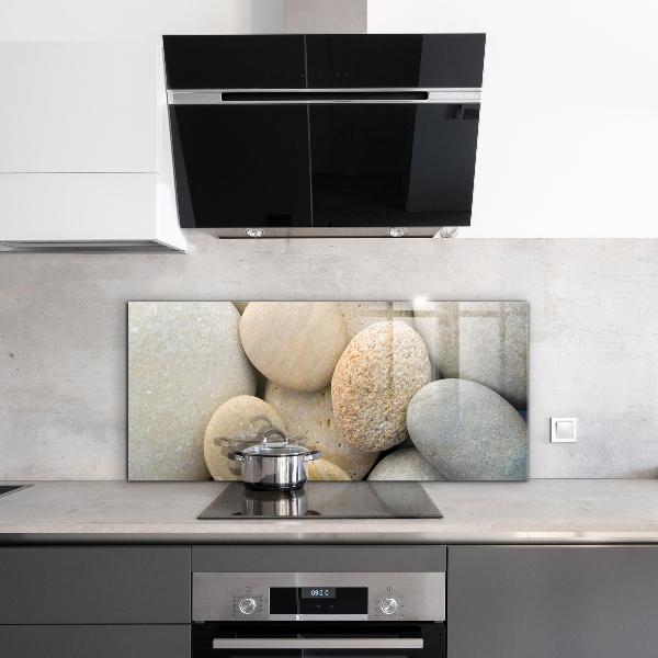 Skleněné obklady do kuchyně Kamenitá pláž