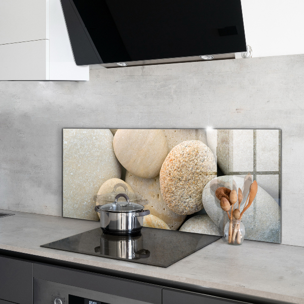 Skleněné obklady do kuchyně Kamenitá pláž