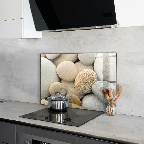 Skleněné obklady do kuchyně Kamenitá pláž