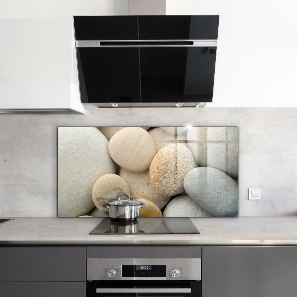 Skleněné obklady do kuchyně Kamenitá pláž