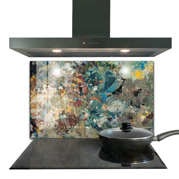 Skleněné obklady do kuchyně Olejová barva textury