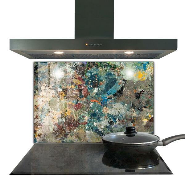 Skleněné obklady do kuchyně Olejová barva textury