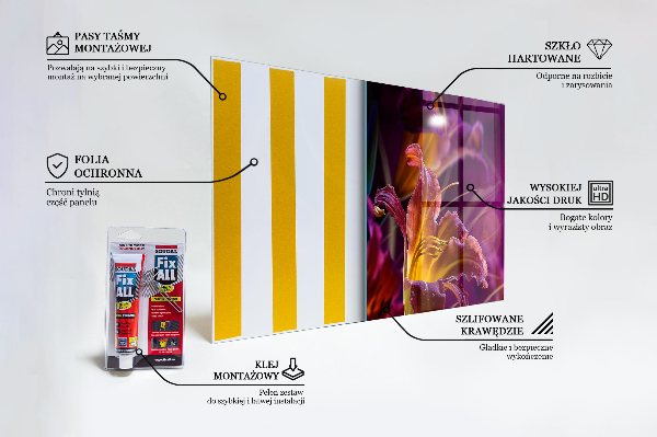 Skleněný panel Tmavý květ tmavá rostlina