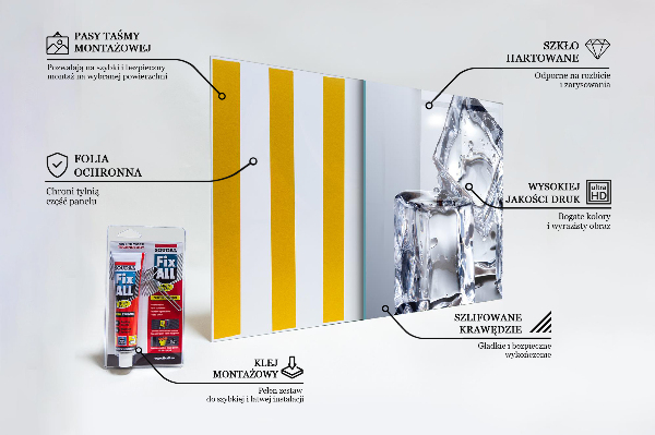 Skleněný panel Ledové kostky občerstvení