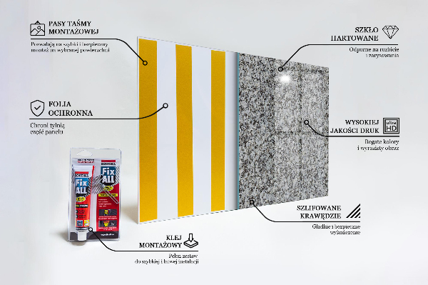 Skleněné obklady do kuchyně Přírodní kámen žula