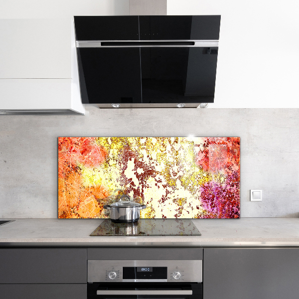 Skleněný panel Oranžová abstrakce