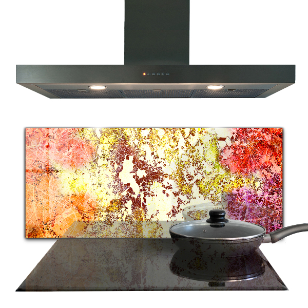 Skleněný panel Oranžová abstrakce