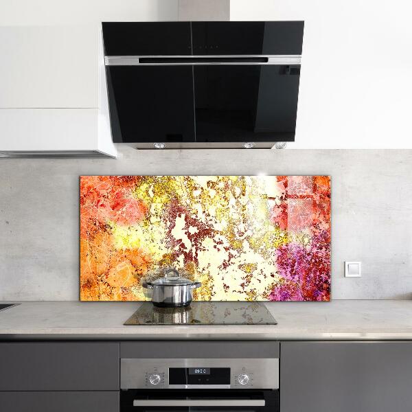 Skleněný panel Oranžová abstrakce