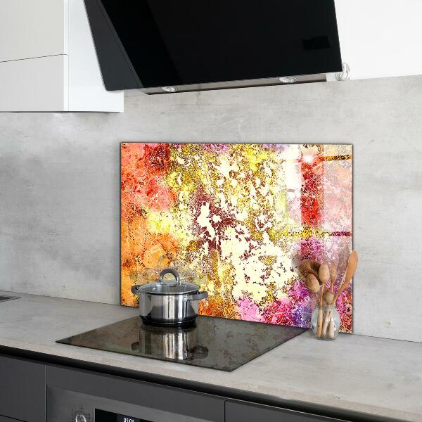 Skleněný panel Oranžová abstrakce