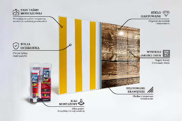 Skleněné obklady do kuchyně Dřevěná textura