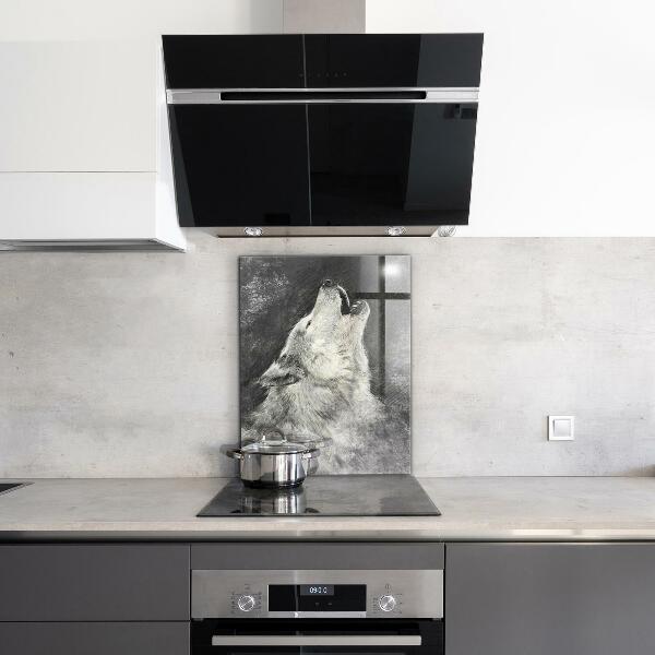 Skleněný panel Kanadský vlk ilustrace