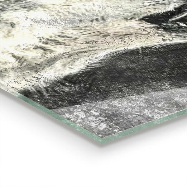 Skleněný panel Kanadský vlk ilustrace