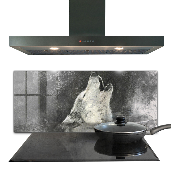 Skleněný panel Kanadský vlk ilustrace