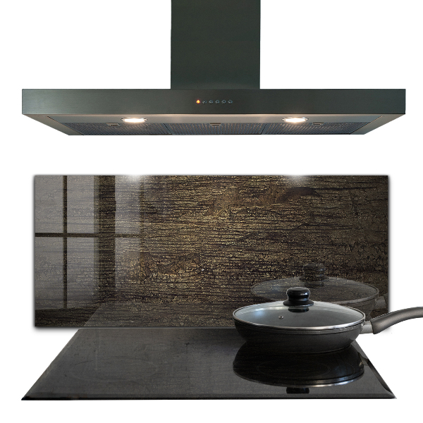 Skleněné obklady do kuchyně Retro textura dřeva