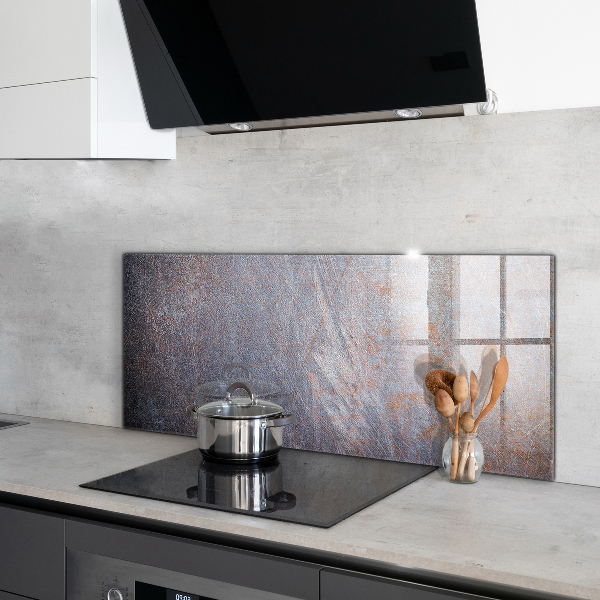 Skleněné obklady do kuchyně Vintage kovové textury