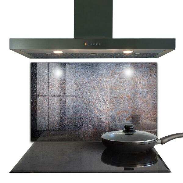 Skleněné obklady do kuchyně Vintage kovové textury