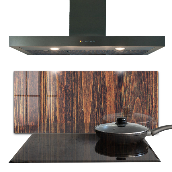 Skleněné obklady do kuchyně Přírodní textura dřeva