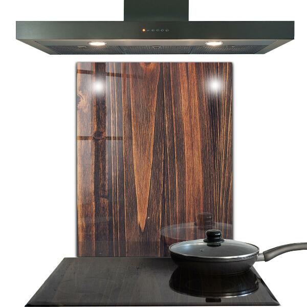 Skleněné obklady do kuchyně Přírodní textura dřeva