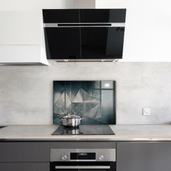 Skleněný panel Kovové abstraktní trojúhelníky