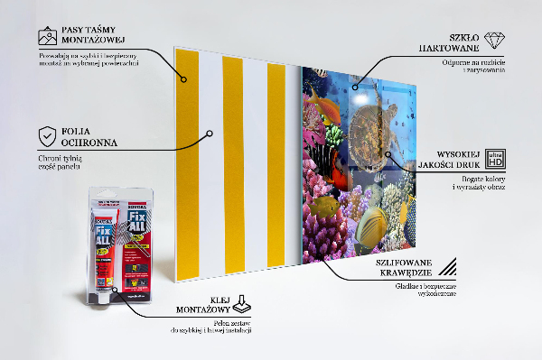 Skleněný panel Bariérový útes karibik