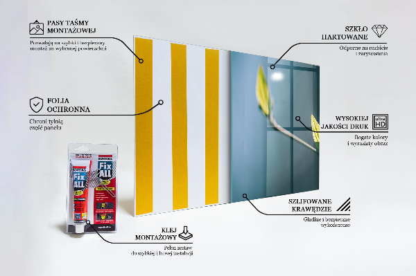 Skleněné obklady do kuchyně Lesklé listí na větvi