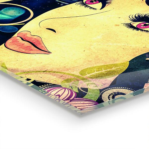 Skleněný panel Dívka na letní den