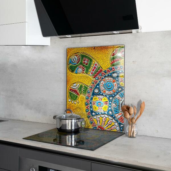 Skleněný panel Želví keramická mozaika