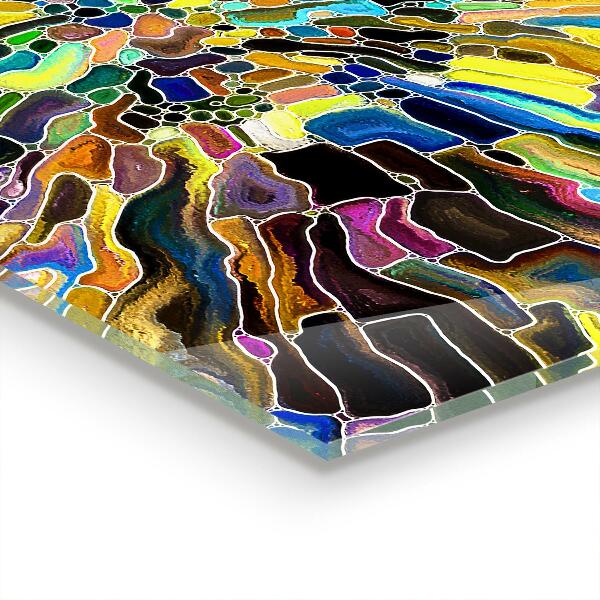 Skleněný panel Efektní barevná mozaika