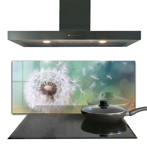 Skleněný panel Pampeliška pampeliška ve větru