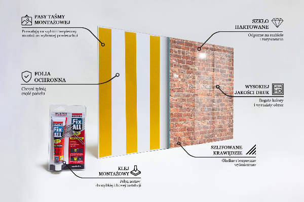 Kuchyňský skleněný panel Textura cihlové zdi