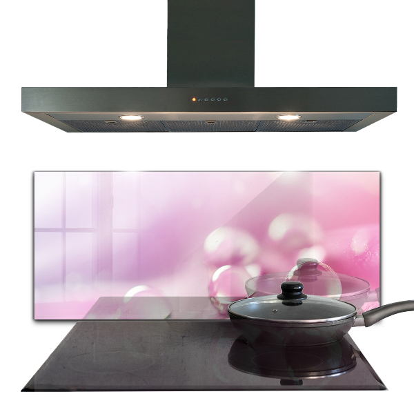 Skleněný panel Kapky rosy na růžový květ