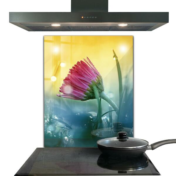 Skleněný panel Jemná daisy na louce