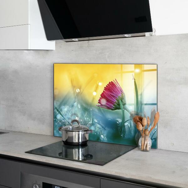 Skleněný panel Jemná daisy na louce