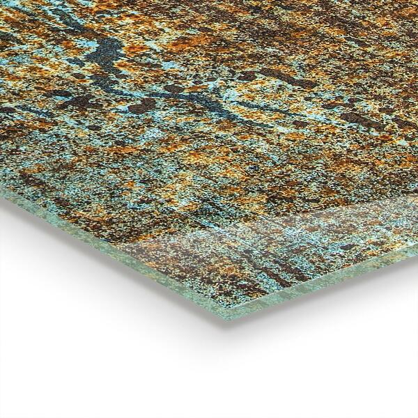 Kuchyňský skleněný panel Staré kovové textury