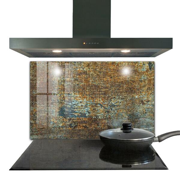 Kuchyňský skleněný panel Staré kovové textury