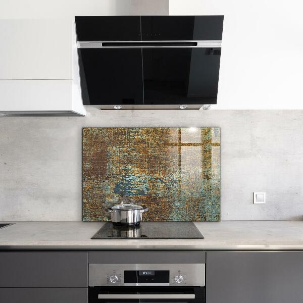 Kuchyňský skleněný panel Staré kovové textury