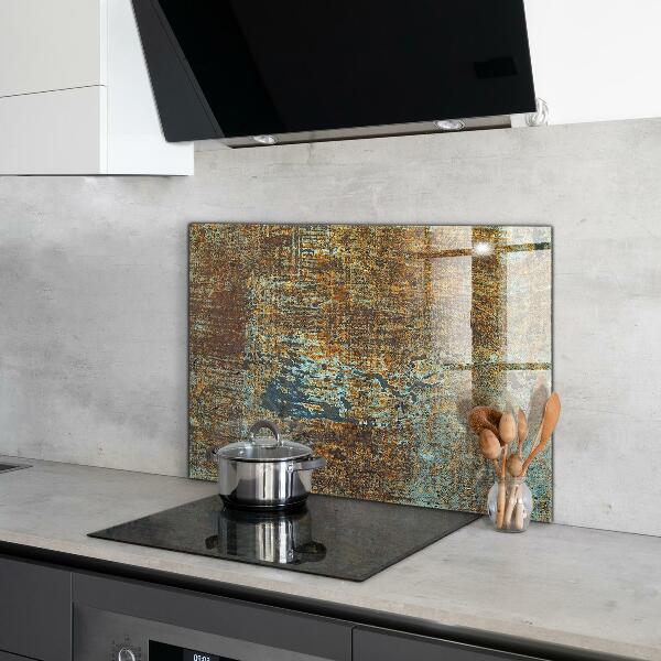 Kuchyňský skleněný panel Staré kovové textury