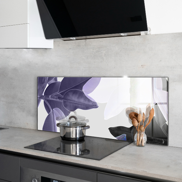 Skleněný panel Exotické listy ilustrace