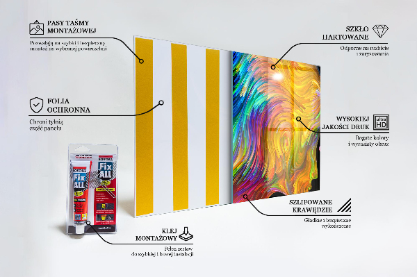 Skleněný panel Umělecký pár portrét