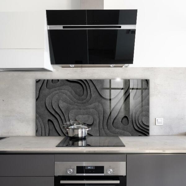 Kuchyňský skleněný panel Šedá textura abstrakce