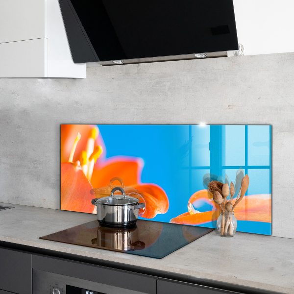 Skleněný panel Oranžový květ