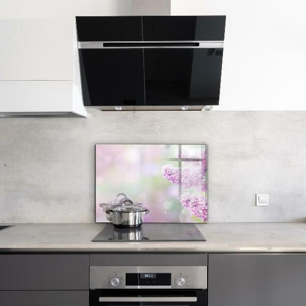 Skleněný panel Kvetoucí lilac léto v zahradě