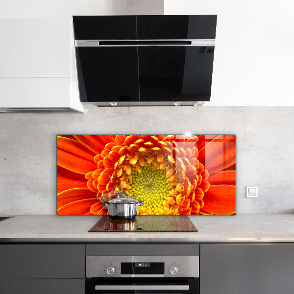 Skleněný panel Květ oranžová gerbera