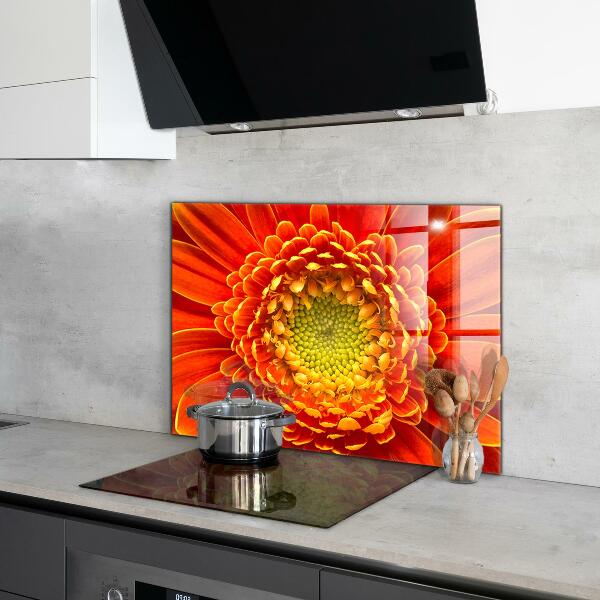 Skleněný panel Květ oranžová gerbera